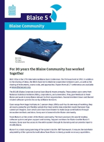 30 years of Blaise Community