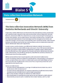 Data Collection Innovation Network (WIN)