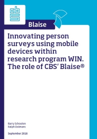 Innovating person surveys using mobile devices within research program WIN. The role of CBS’ Blaise®