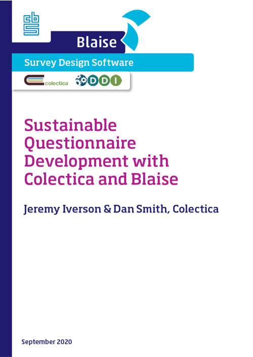 Sustainable Questionnaire Development with Colectica and Blaise